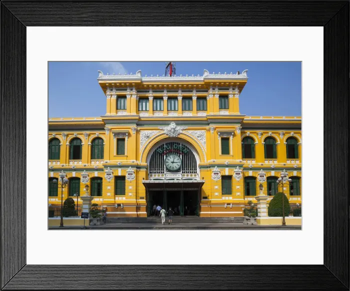 Framed Print : Vietnam, Ho Chi Minh City, Central Post Office, exterior Framed Print : Vietnam, Ho Chi Minh City, Central Post Office, exterior