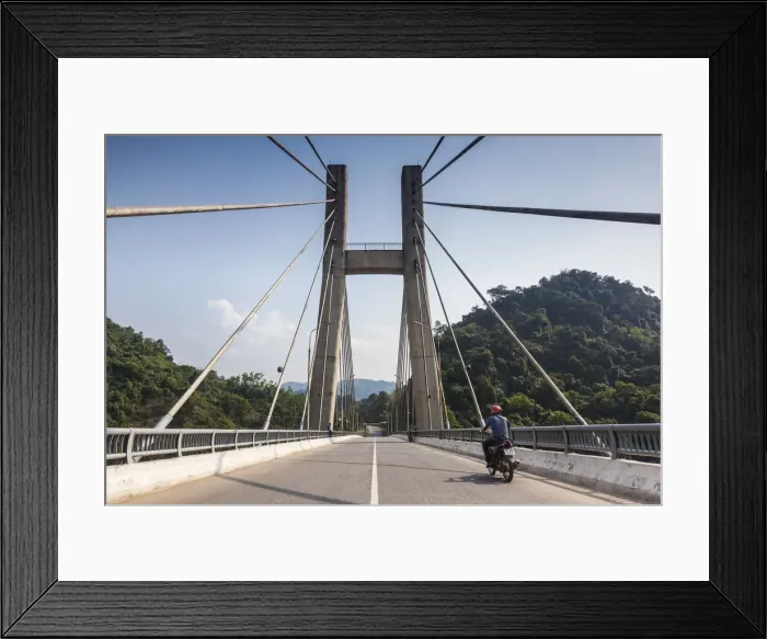 Framed Print : Vietnam, DMZ Area, Quang Tri Province, Dakrong Bridge, new bridge built as a memorial Framed Print : Vietnam, DMZ Area, Quang Tri Province, Dakrong Bridge, new bridge built as a memorial