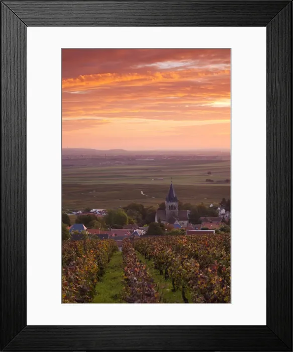 Framed Print : France, Marne, Champagne Ardenne, Ville Dommange, town overview, sunrise Framed Print : France, Marne, Champagne Ardenne, Ville Dommange, town overview, sunrise