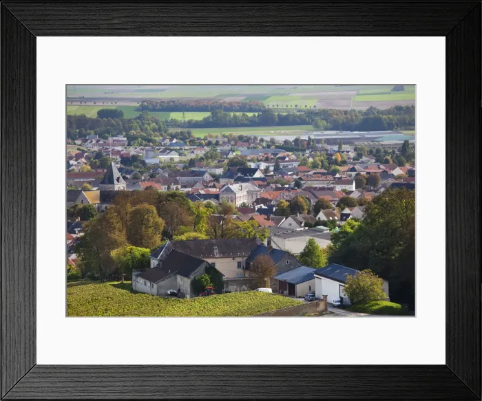 Framed Print : France, Marne, Champagne Region, Vertus, town overview Framed Print : France, Marne, Champagne Region, Vertus, town overview
