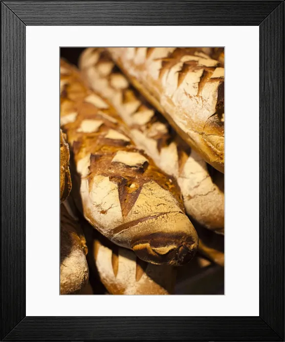 Framed Print : France, Moselle, Lorraine Region, Metz, covered market, artisan bread