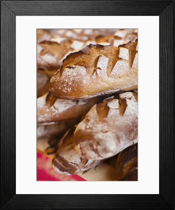 Framed Print : France, Moselle, Lorraine Region, Metz, covered market, artisan bread Framed Print : France, Moselle, Lorraine Region, Metz, covered market, artisan bread