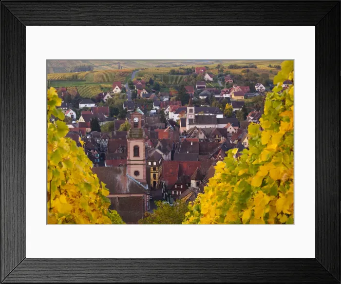 Framed Print : France, Haut-Rhin, Alsace Region, Alasatian Wine Route, Riquewihr, town view, dawn Framed Print : France, Haut-Rhin, Alsace Region, Alasatian Wine Route, Riquewihr, town view, dawn