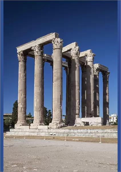 Greece, Athens, the Temple of Olympian Zeus