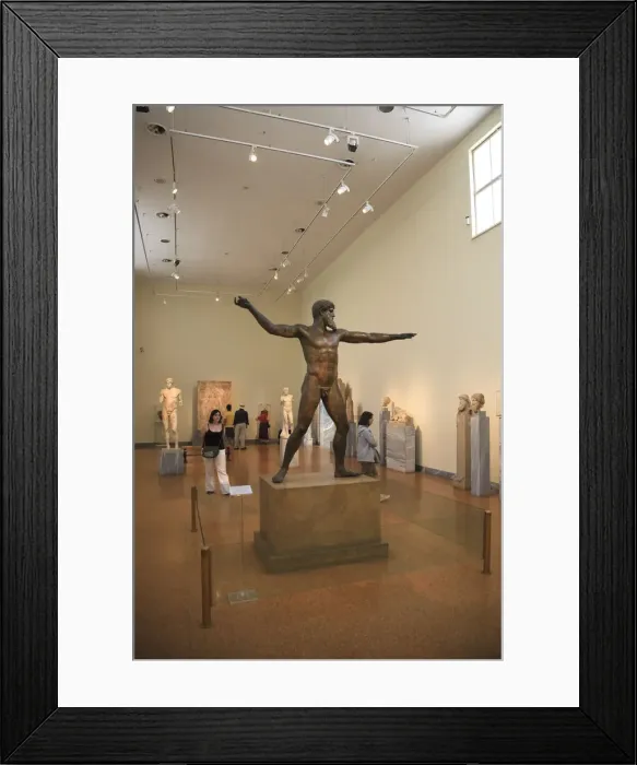 Framed Print : Greece, Attica, Athens, National Archaeological Museum, Bronze Statue of Zeus or Poseidon Framed Print : Greece, Attica, Athens, National Archaeological Museum, Bronze Statue of Zeus or Poseidon