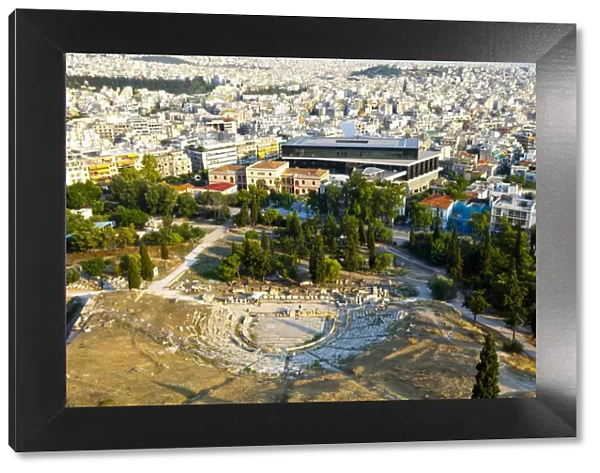 New Acropplis Museum & City Overview from the Acropolis, Plaka, Athens, Greece