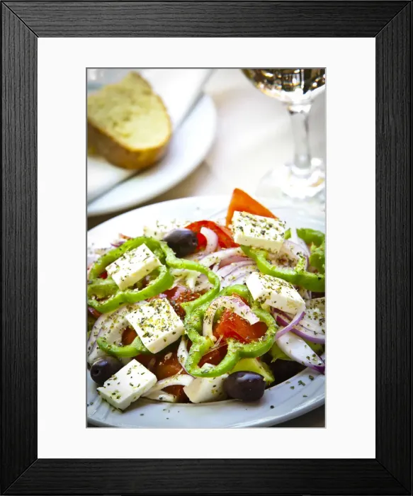 Framed Print : Greek Salad, Plaka District, Athens, Greece Framed Print : Greek Salad, Plaka District, Athens, Greece