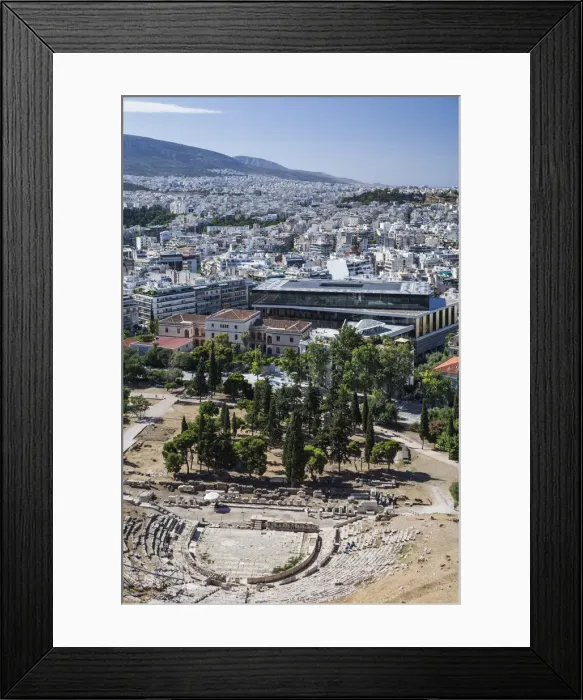 Framed Print : Greece, Athens, New Acropolis Museum and Theater of Dionysos Framed Print : Greece, Athens, New Acropolis Museum and Theater of Dionysos