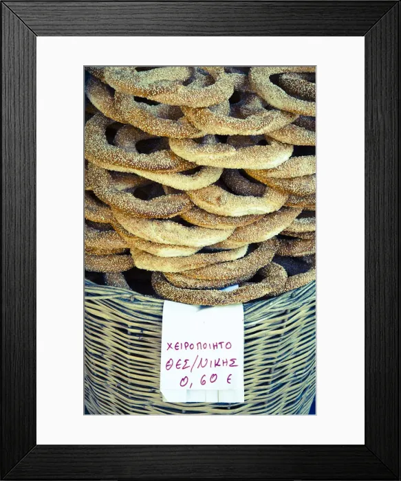 Framed Print : Koulouria (Greek Sesame Bread Rings), Syntagma District, Athens, Greece Framed Print : Koulouria (Greek Sesame Bread Rings), Syntagma District, Athens, Greece