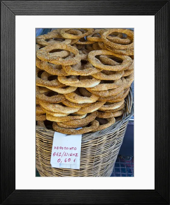 Framed Print : Koulouria (Greek Sesame Bread Rings), Syntagma, Athens, Greece Framed Print : Koulouria (Greek Sesame Bread Rings), Syntagma, Athens, Greece