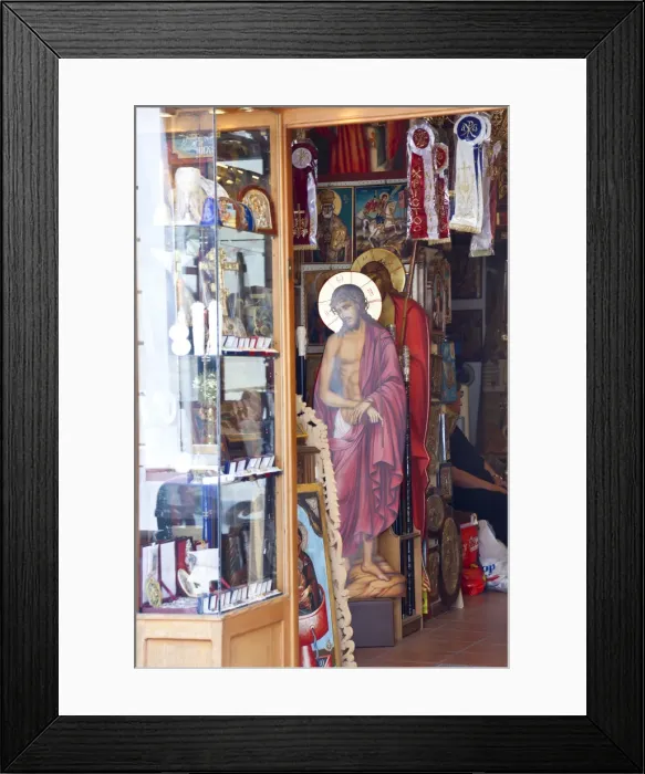 Framed Print : Greek Orthodox shop, Athens, Greece Framed Print : Greek Orthodox shop, Athens, Greece