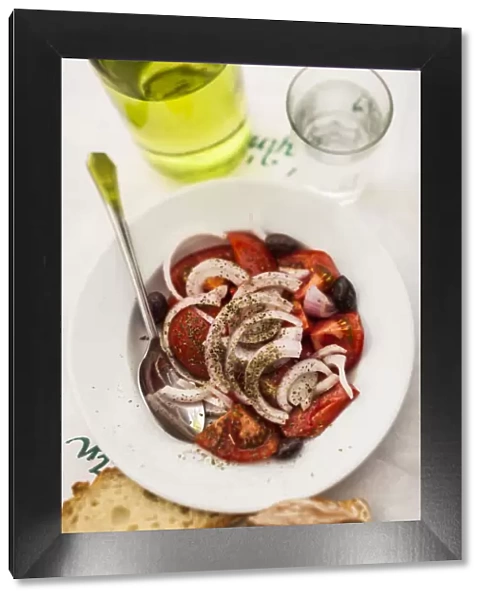 Greece, Athens, tomato and onion salad