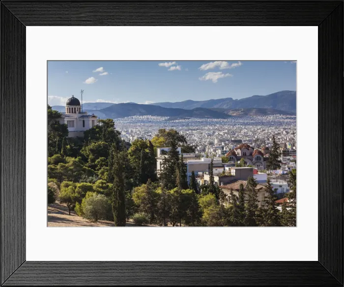 Framed Print : Greece, Athens of the Athens Observatory from Pnyx Hill Framed Print : Greece, Athens of the Athens Observatory from Pnyx Hill