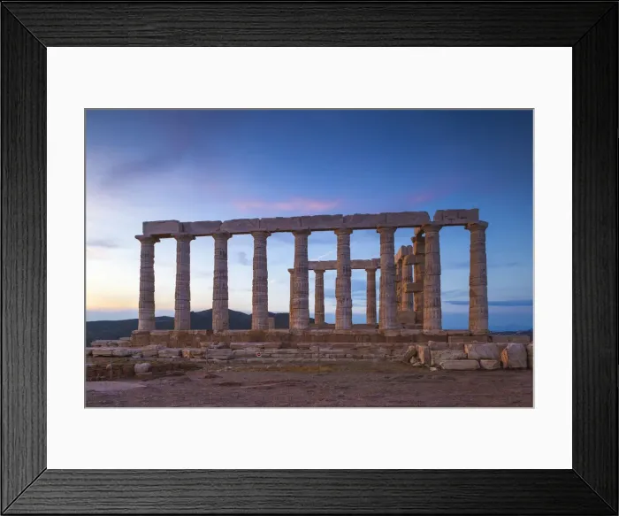Framed Print : Greece, Attica, Cape Sounion, Temple of Poseidon