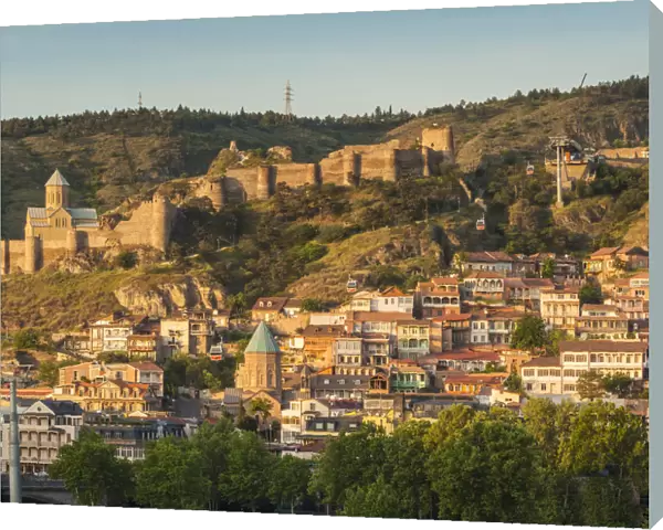 Georgia, Tbilisi, Old Town, high angle view