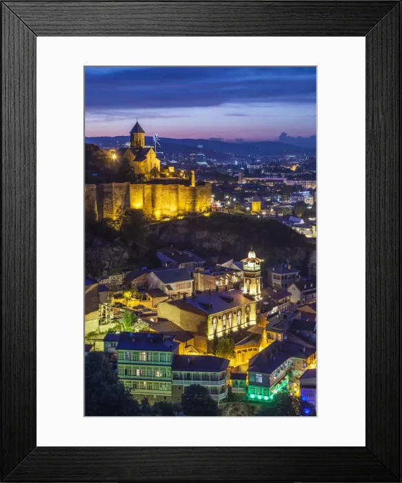 Framed Print : Georgia, Tbilisi, Old Town, Muslim Quarter and Narikala Fortress Framed Print : Georgia, Tbilisi, Old Town, Muslim Quarter and Narikala Fortress