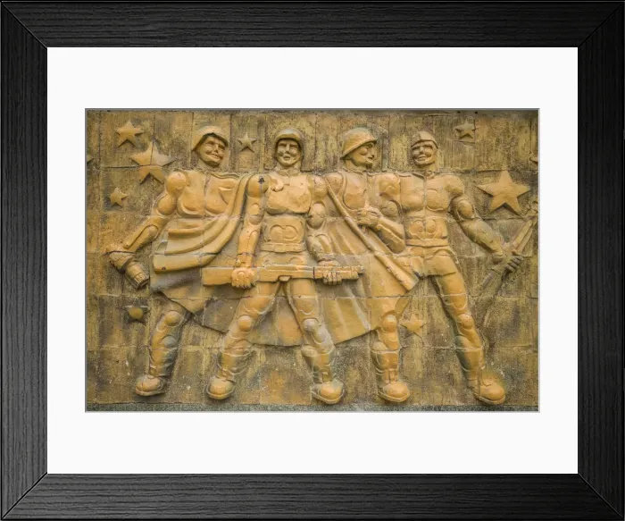 Framed Print : Georgia, Gori, Soviet-era military mural Framed Print : Georgia, Gori, Soviet-era military mural