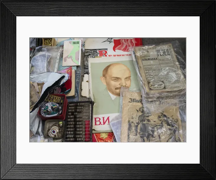 Framed Print : Georgia, Tbilisi, Dry Bridge Market, souvenir market, Lenin sounenirs Framed Print : Georgia, Tbilisi, Dry Bridge Market, souvenir market, Lenin sounenirs