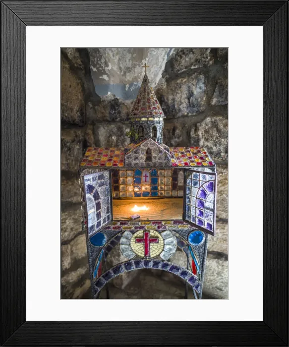 Framed Print : Georgia, Kutaisi, Motsameta Monastery, memorial shrine Framed Print : Georgia, Kutaisi, Motsameta Monastery, memorial shrine