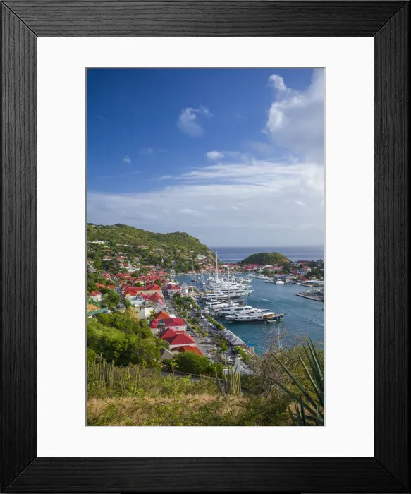 Framed Print : French West Indies, St-Barthelemy, Gustavia, Gustavia Harbor from Fort Gustave Framed Print : French West Indies, St-Barthelemy, Gustavia, Gustavia Harbor from Fort Gustave