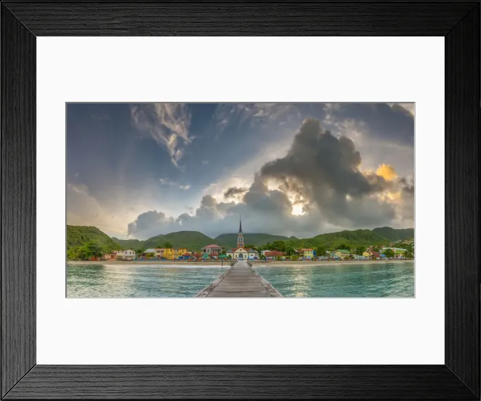 Framed Print : Caribbean, Martinique, Les Anse d Arlet Village Framed Print : Caribbean, Martinique, Les Anse d Arlet Village