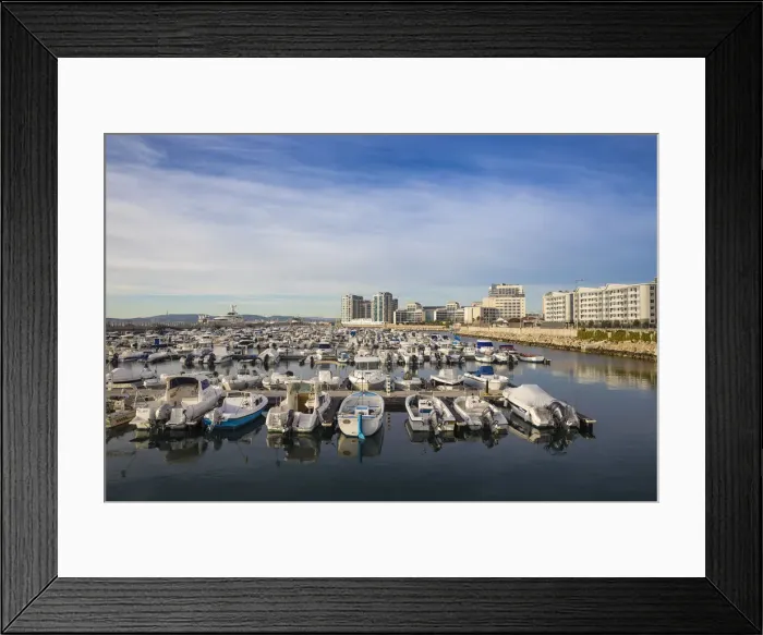 Framed Print : Gibraltar, Small boats marina Framed Print : Gibraltar, Small boats marina