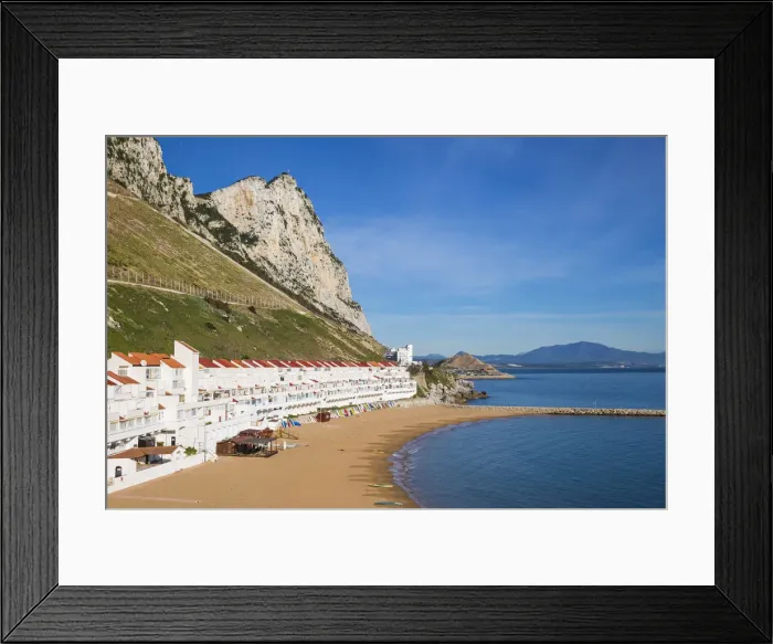 Framed Print : Gibraltar, Sandy Bay and Rock of Gibraltar Framed Print : Gibraltar, Sandy Bay and Rock of Gibraltar