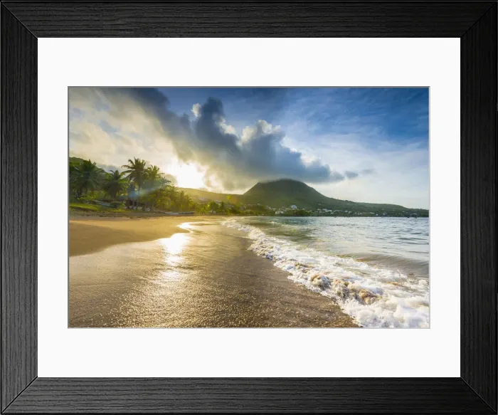 Framed Print : Caribbean, Martinique, Les Anse d Arlet, Petite Anse, Sunsrise Framed Print : Caribbean, Martinique, Les Anse d Arlet, Petite Anse, Sunsrise