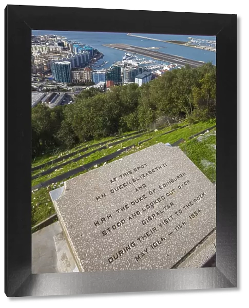 Gibraltar, Gibraltar rock, View from Queen Elizabeth II Plaque