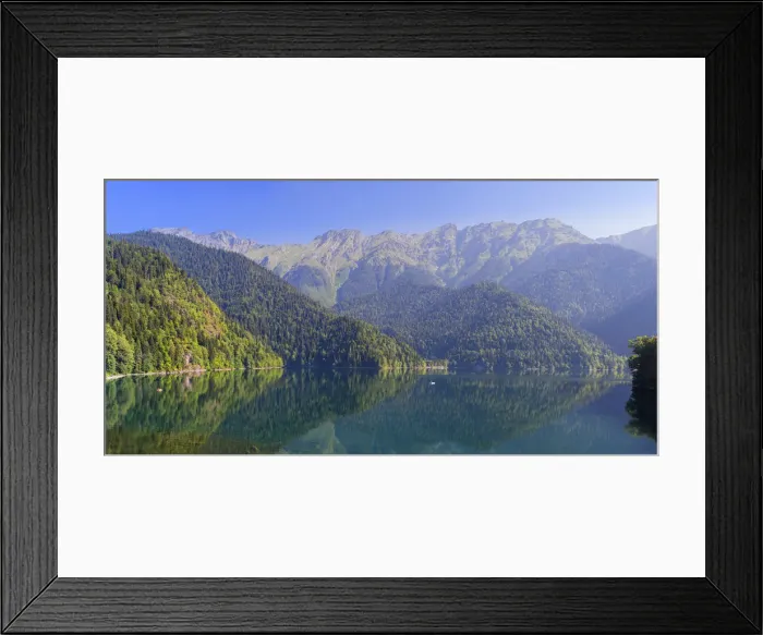 Framed Print : Mountain lake Ritsa, Abkhazia, Georgia Framed Print : Mountain lake Ritsa, Abkhazia, Georgia