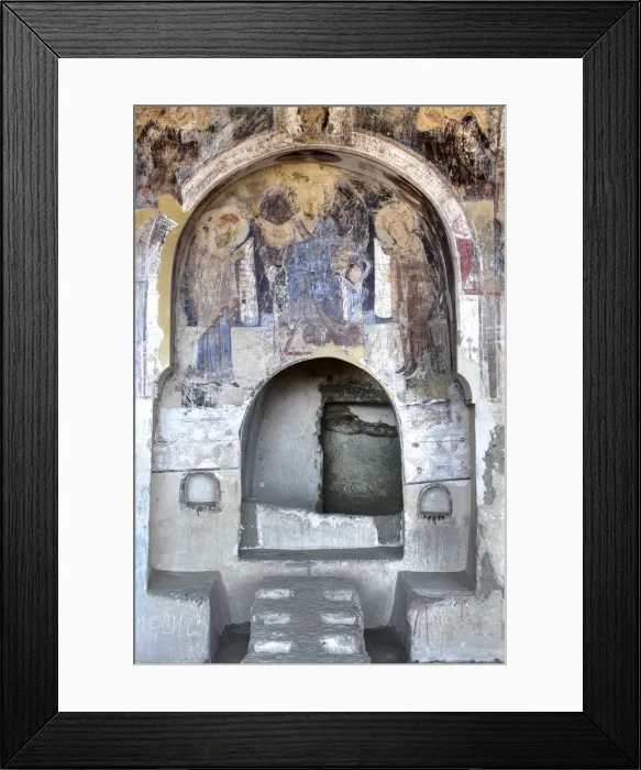 Framed Print : Mural painting (13th century), David Gareja monastery, Kakheti, Georgia Framed Print : Mural painting (13th century), David Gareja monastery, Kakheti, Georgia