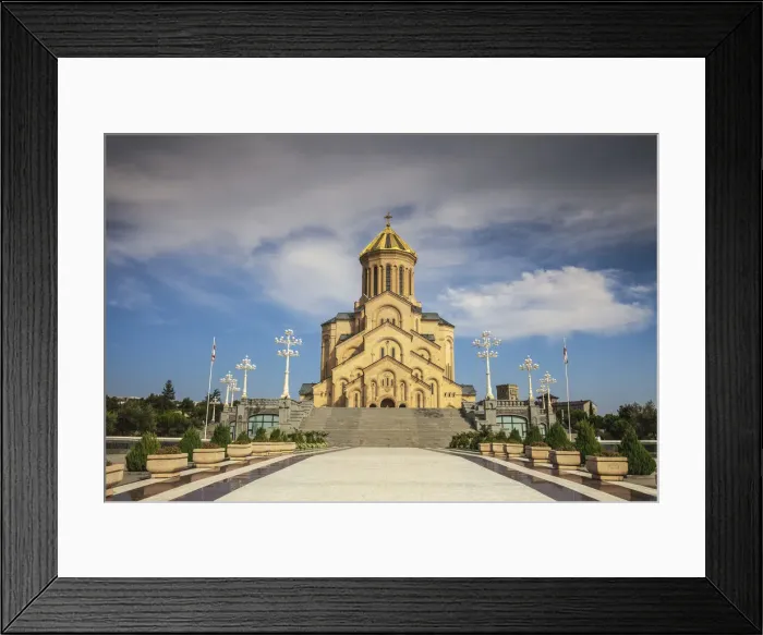 Framed Print : Georgia, Tbilisi, Avlabari, Tsminda Sameba Cathedral (Holy Trinity Cathedral) - Framed Print : Georgia, Tbilisi, Avlabari, Tsminda Sameba Cathedral (Holy Trinity Cathedral) -