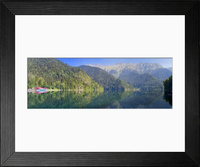 Framed Print : Mountain lake Ritsa, Abkhazia, Georgia Framed Print : Mountain lake Ritsa, Abkhazia, Georgia