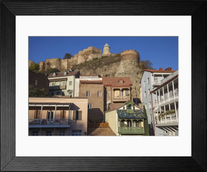 Framed Print : Georgia, Tbilisi, Narikala Fortress above Old town Framed Print : Georgia, Tbilisi, Narikala Fortress above Old town