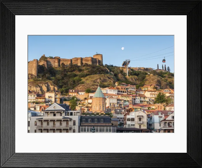 Framed Print : Georgia, Tbilisi, Old Town and Narikala Fortress Framed Print : Georgia, Tbilisi, Old Town and Narikala Fortress