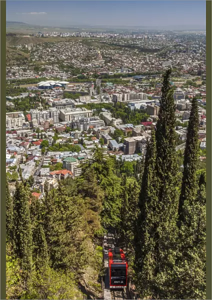 Georgia, Tbilisi, Mtatsminda Park, Funicular