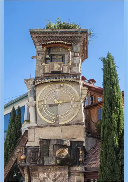 Georgia, Tbilisi, Old Town, Gabridze Puppet Theater, Clock Tower