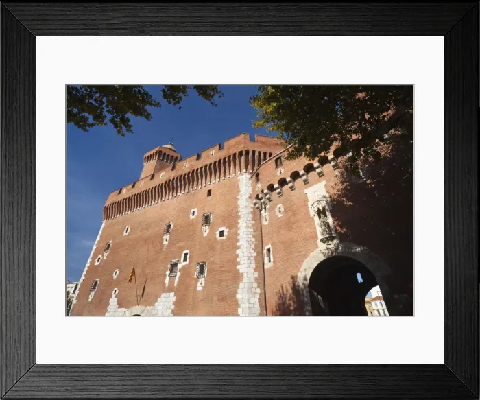 Framed Print : France, Languedoc-Roussillon, Pyrenees-Orientales Department, Perpignan, Le Castillet-Casa Framed Print : France, Languedoc-Roussillon, Pyrenees-Orientales Department, Perpignan, Le Castillet-Casa