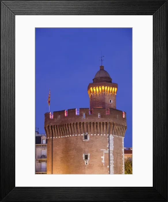 Framed Print : France, Languedoc-Roussillon, Pyrenees-Orientales Department, Perpignan, Le Castillet-Casa Framed Print : France, Languedoc-Roussillon, Pyrenees-Orientales Department, Perpignan, Le Castillet-Casa