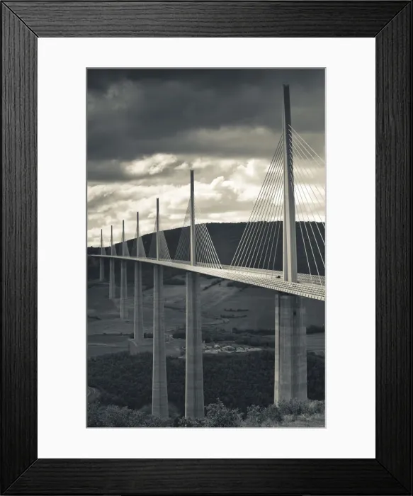 Framed Print : France, Midi-Pyrenees Region, Aveyron Department, Millau, Millau Viaduct Bridge Framed Print : France, Midi-Pyrenees Region, Aveyron Department, Millau, Millau Viaduct Bridge