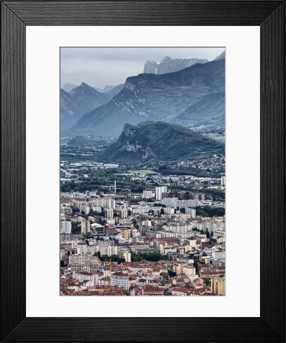 Framed Print : View from la Bastille, Grenoble, Rhone-Alpes region, department of Isere, France Framed Print : View from la Bastille, Grenoble, Rhone-Alpes region, department of Isere, France