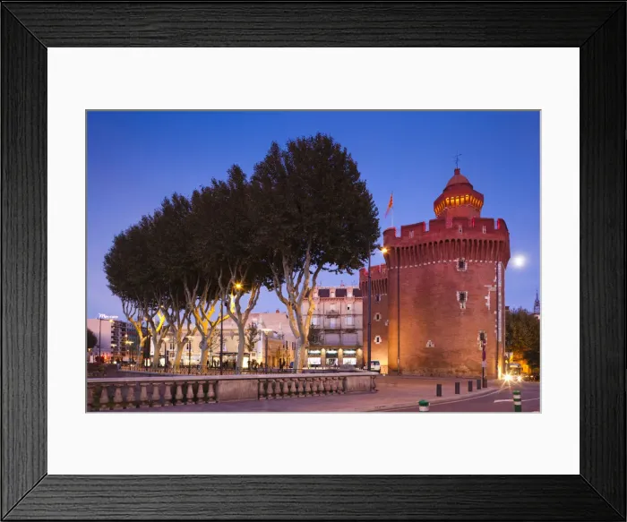 Framed Print : France, Languedoc-Roussillon, Pyrenees-Orientales Department, Perpignan, Le Castillet-Casa Framed Print : France, Languedoc-Roussillon, Pyrenees-Orientales Department, Perpignan, Le Castillet-Casa