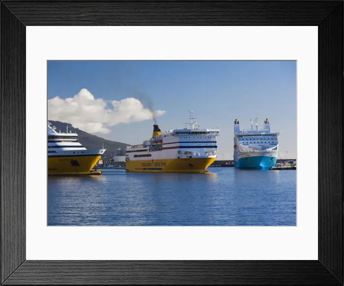 Framed Print : France, Corsica, Haute-Corse Department, Le Cap Corse, Bastia, Corsica Ferry Framed Print : France, Corsica, Haute-Corse Department, Le Cap Corse, Bastia, Corsica Ferry