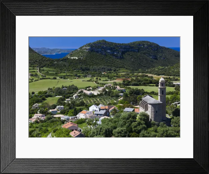 Framed Print : France, Corsica, Haute-Corse Department, Le Cap Corse, Patrimonio, elevated view of Framed Print : France, Corsica, Haute-Corse Department, Le Cap Corse, Patrimonio, elevated view of