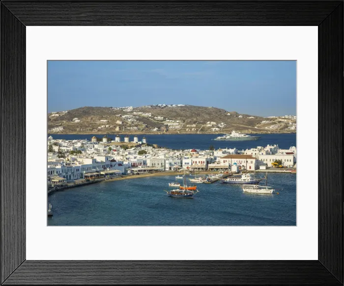 Framed Print : Harbour in Mykonos Town, Mykonos, Cyclade Islands, Greece Framed Print : Harbour in Mykonos Town, Mykonos, Cyclade Islands, Greece