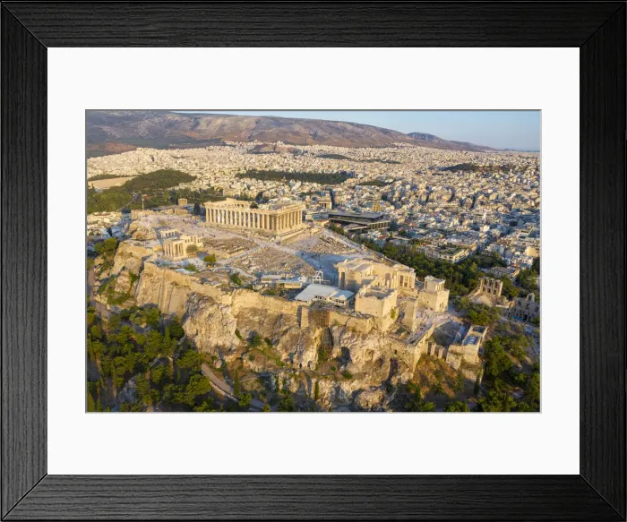 Framed Print : Greece, Athens, Aerial view of the Parthenon Framed Print : Greece, Athens, Aerial view of the Parthenon