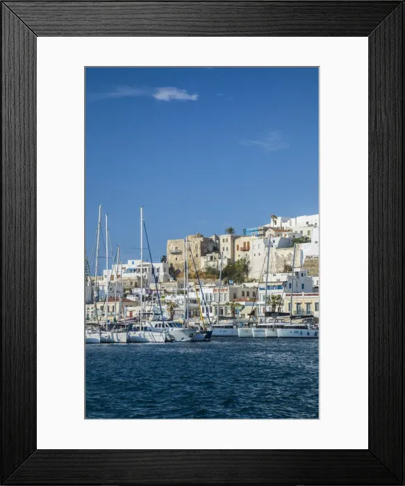 Framed Print : Harbour of Naxos Town, Naxos, Cyclade Islands, Greece