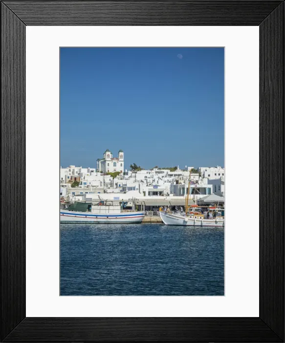 Framed Print : Harbour at Naousa, Paros, Cyclade Islands, Greece