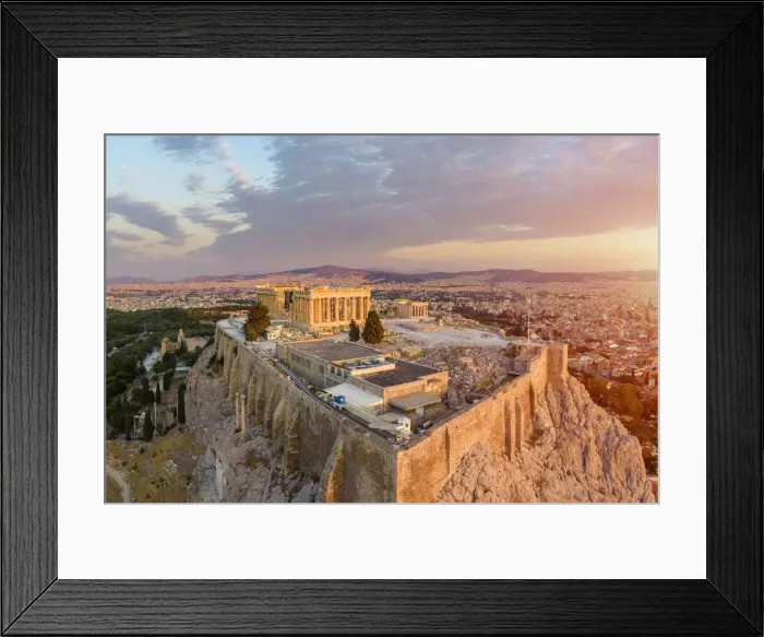 Framed Print : Greece, Athens, Aerial view of the Parthenon Framed Print : Greece, Athens, Aerial view of the Parthenon