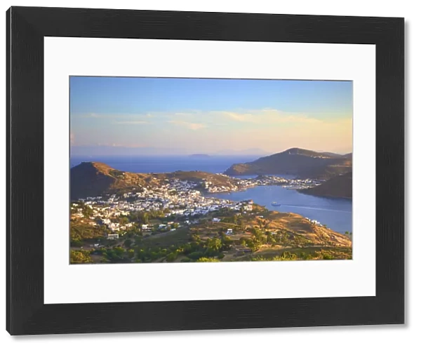 Elevated View Over Skala, Patmos, Dodecanese, Greek Islands, Greece, Europe